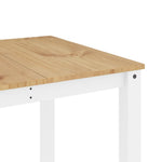HKH Mesa de Jantar Panama Madeira Maciça Branco em Pinho