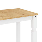 HKH Mesa de Jantar Corona Madeira Maciça Branco em Pinho