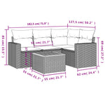 HKH 5 Pcs Conjunto de Sofás P/ Jardim com Almofadões Vime Pe - Bege