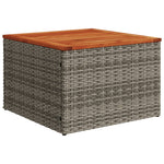 HKH 5 Pcs Conjunto Sofás de Jardim C/ Almofadões Vime Pe - Cinzento