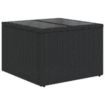HKH 5 Pcs Conjunto Sofás de Jardim com Almofadões Vime Pe - Preto