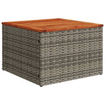 HKH 5 Pcs Conjunto Sofás de Jardim C/ Almofadões Vime Pe - Cinzento