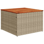 HKH 4 Pcs Conj. Sofás Jardim C/ Almofadões Vime Pe Misturado - Bege
