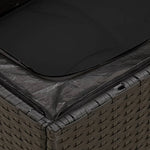 HKH 5 Pcs Conjunto Sofás de Jardim com Almofadões Vime Pe - Preto