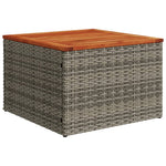 HKH 5 Pcs Conjunto Sofás de Jardim C/ Almofadões Vime Pe - Cinzento