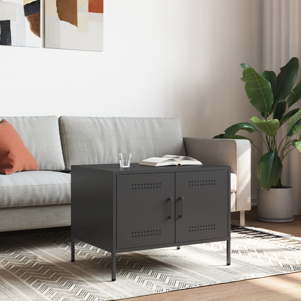 Mesa de centro HKH preta de aço