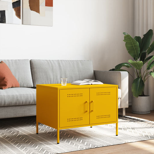 Mesa de centro HKH en acero amarillo mostaza