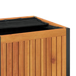 HKH Caixa P/ Almofadões De Exterior 45x45x45/53cm Acácia Maciça/aço - Marrom