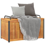 HKH Caixa P/ Almofadões De Exterior 85x45x45/53cm Acácia Maciça/aço - Marrom