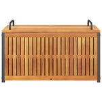 HKH Caixa P/ Almofadões De Exterior 85x45x45/53cm Acácia Maciça/aço - Marrom