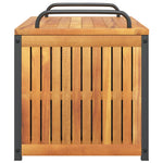 HKH Caixa P/ Almofadões De Exterior 85x45x45/53cm Acácia Maciça/aço - Marrom