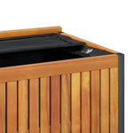 HKH Caixa P/ Almofadões De Exterior 85x45x45/53cm Acácia Maciça/aço - Marrom