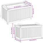 HKH Caixa P/ Almofadões De Exterior 85x45x45/53cm Acácia Maciça/aço - Marrom