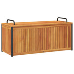 HKH Caixa Almofadões De Exterior 110x45x42/53 Cm Acácia Maciça/aço - Marrom