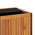 HKH Caixa Almofadões De Exterior 110x45x42/53 Cm Acácia Maciça/aço - Marrom
