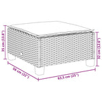 HKH 4 Pcs Conjunto de Sofás para Jardim C/ Almofadões Vime Pe - Preto