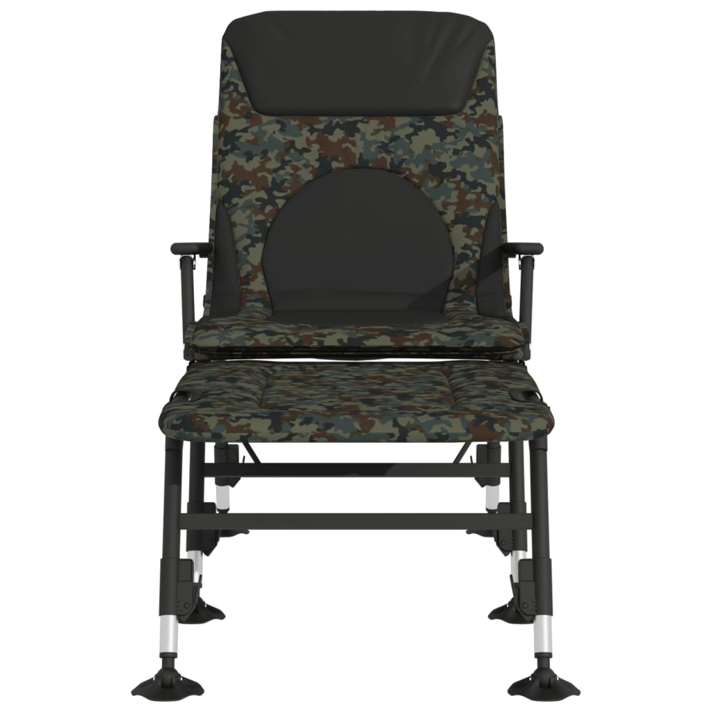 HKH Espreguiçadeira Pesca C/ Pernas Ajustáveis Dobrável Camuflagem - Multicolor