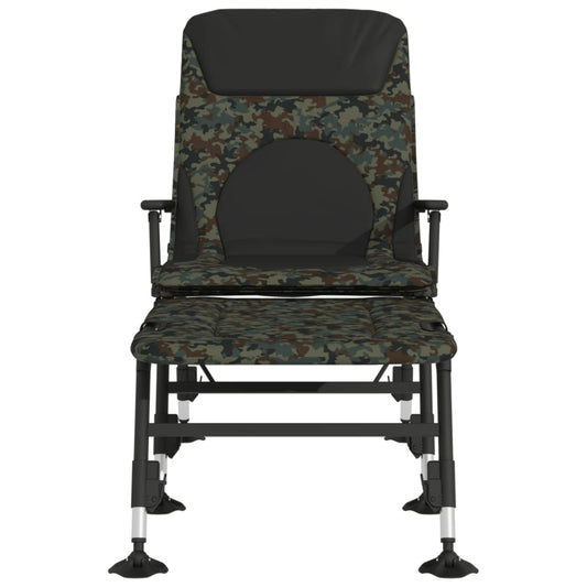 HKH Espreguiçadeira Pesca C/ Pernas Ajustáveis Dobrável Camuflagem - Multicolor