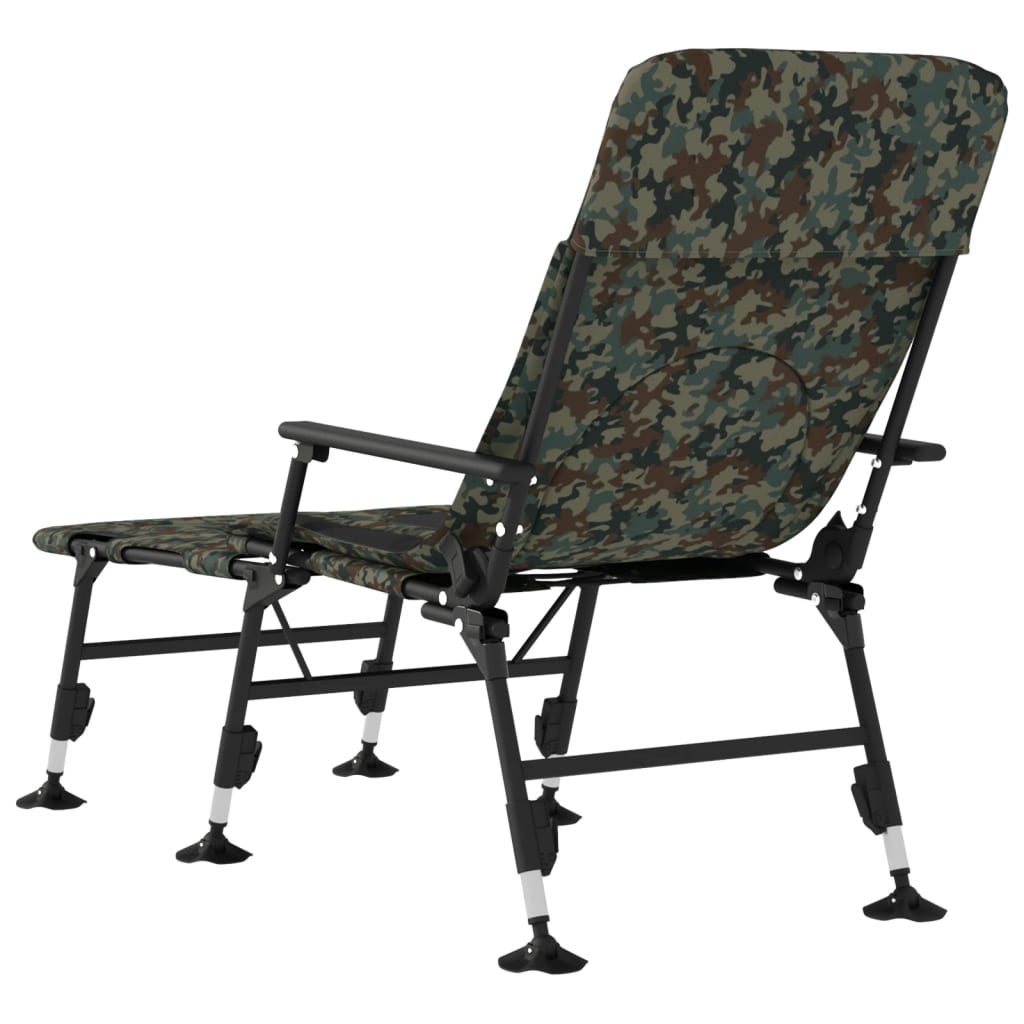 HKH Espreguiçadeira Pesca C/ Pernas Ajustáveis Dobrável Camuflagem - Multicolor