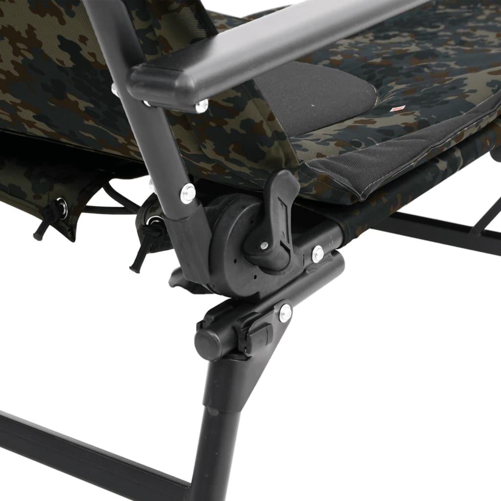 HKH Espreguiçadeira Pesca C/ Pernas Ajustáveis Dobrável Camuflagem - Multicolor