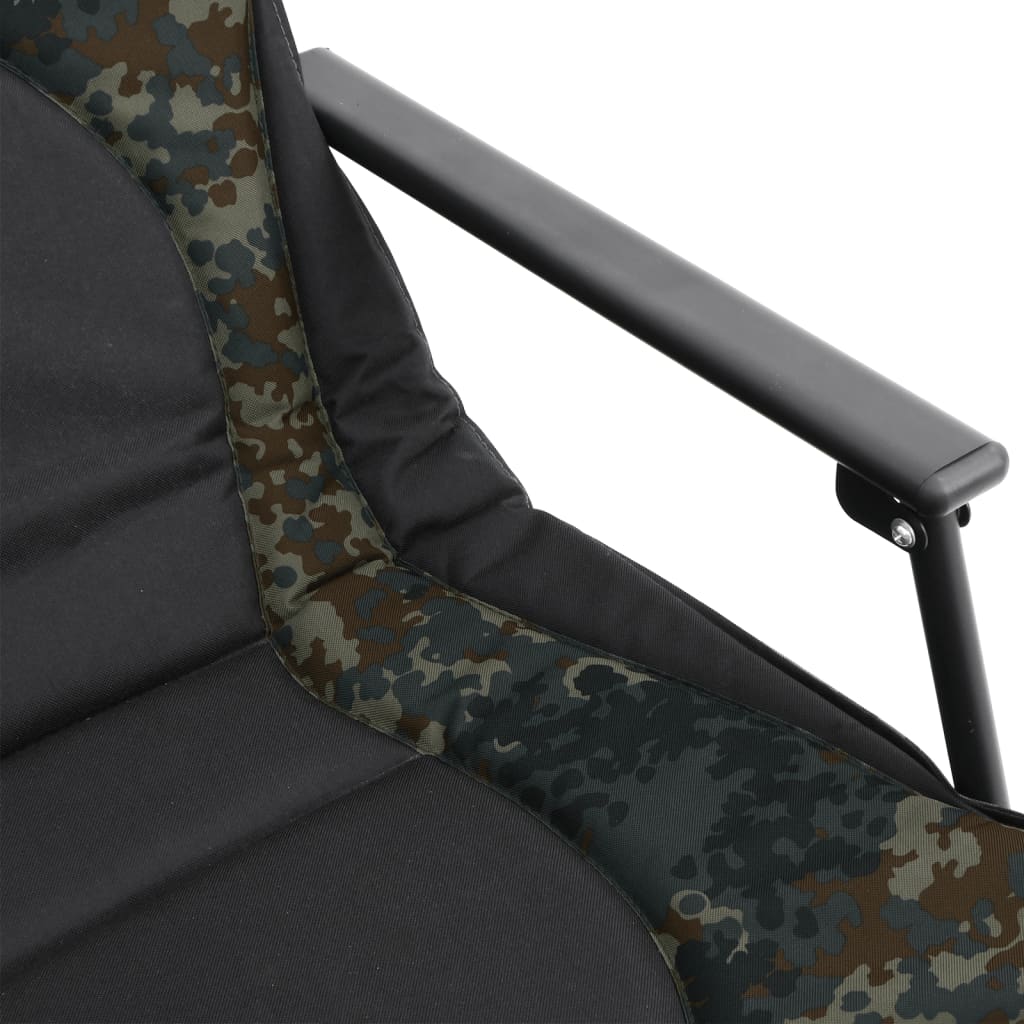 HKH Espreguiçadeira Pesca C/ Pernas Ajustáveis Dobrável Camuflagem - Multicolor