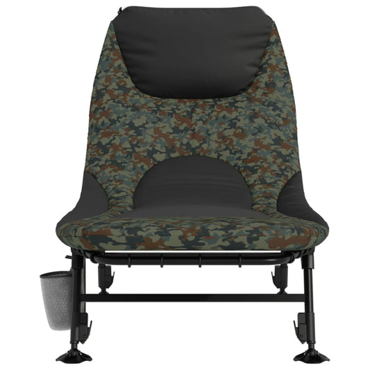 HKH Espreguiçadeira Pesca C/ Pernas Ajustáveis Dobrável Camuflagem - Multicolor