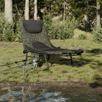 HKH Espreguiçadeira Pesca C/ Pernas Ajustáveis Dobrável Camuflagem - Multicolor