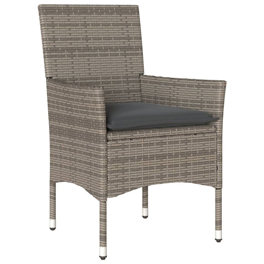 HKH 12 Pcs Conjunto Lounge de Jardim C/ Almofadões Vime Pe Cinzento - Cinzeto