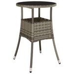 HKH 12 Pcs Conjunto Lounge de Jardim C/ Almofadões Vime Pe Cinzento - Cinzeto