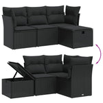 HKH 5 Pcs Conjunto Lounge de Jardim com Almofadões Pinho Impregnado - Cinzeto