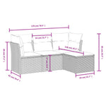 HKH 5 Pcs Conjunto Lounge de Jardim com Almofadões Pinho Impregnado - Cinzeto