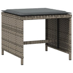 HKH Bancos de jardín con cojines 4 unidades 40x40x35 cm Ratán PE - Gris