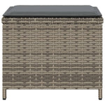 HKH Bancos de jardín con cojines 4 unidades 40x40x35 cm Ratán PE - Gris