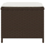 HKH Bancos de Jardín con Cojines 4 Pzs 40x40x35 Cm Ratán PE Marrón - Marrón