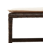 HKH Bancos de Jardín con Cojines 4 Pzs 40x40x35 Cm Ratán PE Marrón - Marrón