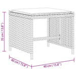 HKH Bancos de Jardín con Cojines 4 Pzs 40x40x35 Cm Ratán PE Marrón - Marrón