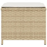 Bancos de jardín HKH con cojines 4 Piezas 40x40x35 cm Ratán Pe - Beige