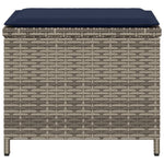 HKH Bancos Jardim com Almofadões 4 Pcs 40x40x35 Cm Vime Pe - Cinzento