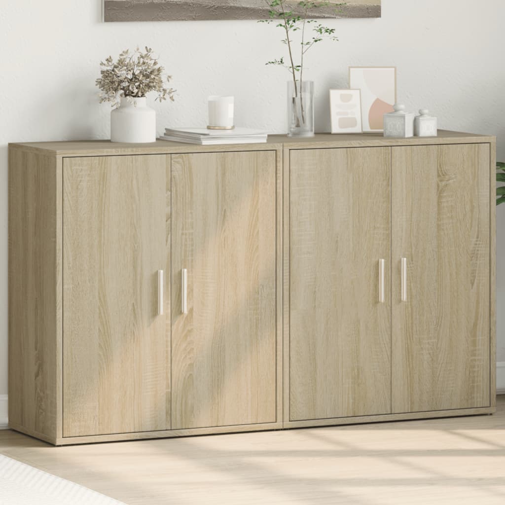 HKH Aparadores 2 Piezas Moderno de aglomerado 60 X 31 X 70 Cm - Roble Sonoma