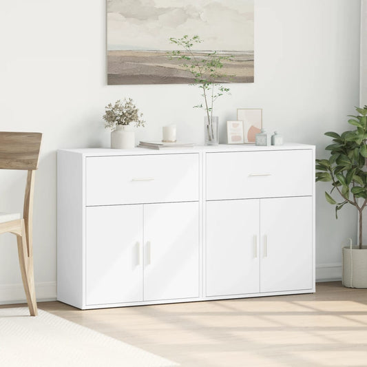 HKH Aparadores 2 Peças Moderno em derivados de Madeira 60 X 31 X 70 Cm - Branco