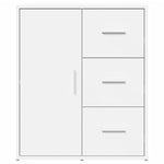 HKH Aparadores 2 Peças Moderno em derivados de Madeira 60 X 31 X 70 Cm - Branco