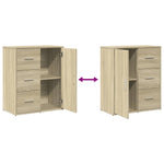 HKH Aparadores 2 Piezas Moderno de aglomerado 60 X 31 X 70 Cm - Roble Sonoma
