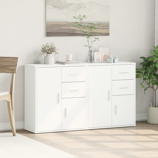 HKH Aparadores 2 Peças Moderno em derivados de Madeira 60 X 31 X 70 Cm - Branco