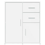 HKH Aparadores de 2 piezas, moderno, de madera contrachapada, 60 x 31 x 70 cm - Blanco