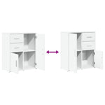 HKH Aparadores de 2 piezas, moderno, de madera contrachapada, 60 x 31 x 70 cm - Blanco