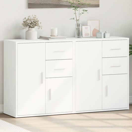 HKH Aparadores 2 Peças Moderno em derivados de Madeira 60 X 31 X 70 Cm - Branco