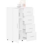 HKH Aparadores de 2 piezas, moderno, de madera contrachapada, 60 x 31 x 84 cm - Blanco