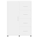 HKH Aparadores de 2 piezas, moderno, de madera contrachapada, 60 x 31 x 84 cm - Blanco