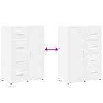 HKH Aparadores de 2 piezas, moderno, de madera contrachapada, 60 x 31 x 84 cm - Blanco