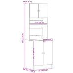 HKH Armario de Cocina - 60x50x180 Cm - Blanco
